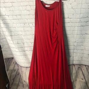 Red Calvin Klein dress
